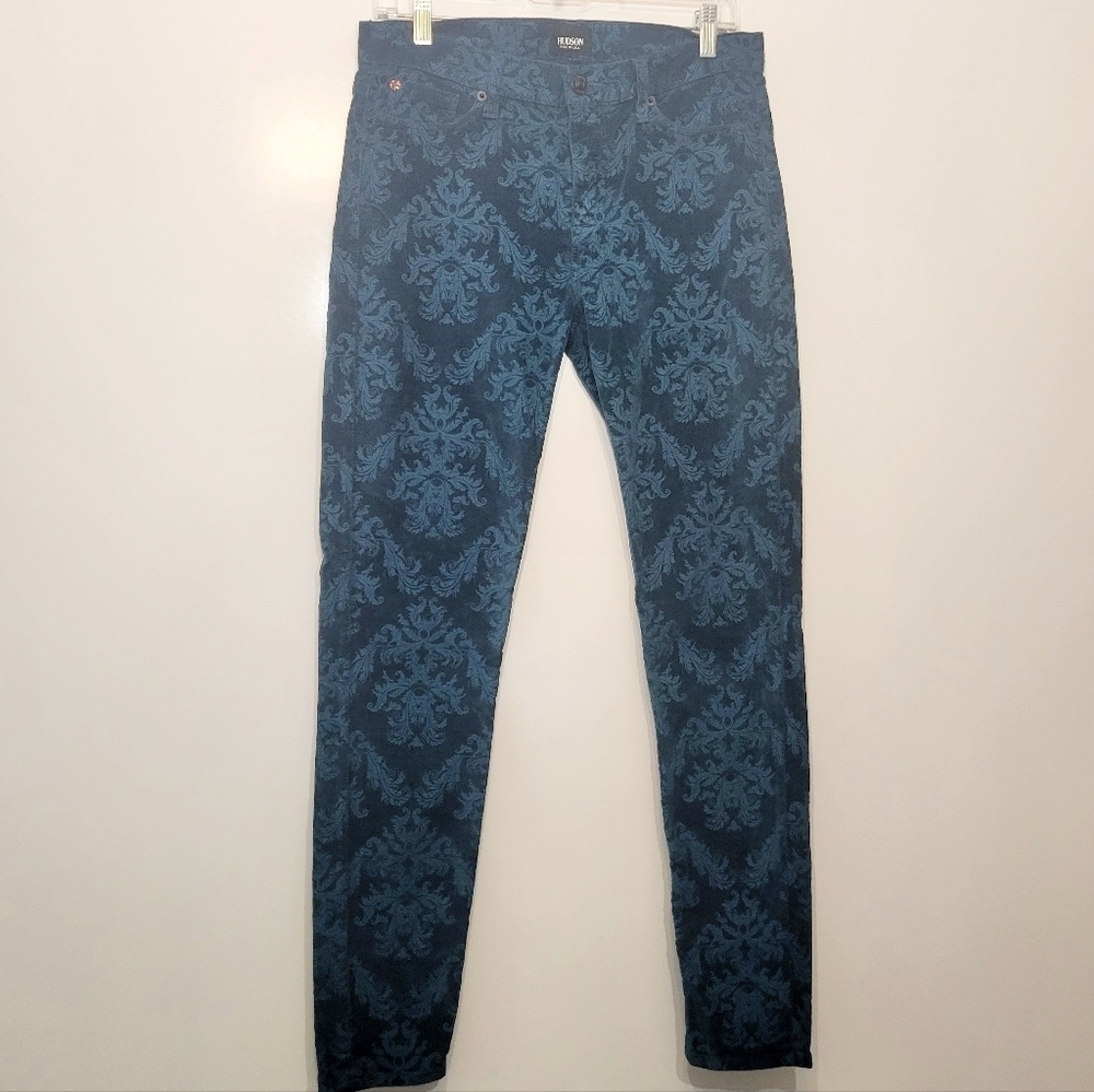 Hudson Jeans Nico Super Skinny Midrise in Teal Color Size 29